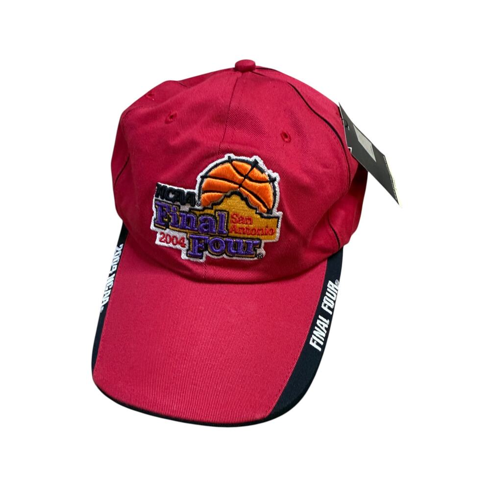 Vintage NCAA Final Four 2004 San Antonio Gear For Sports Red Hat Cap NBA NWT E8